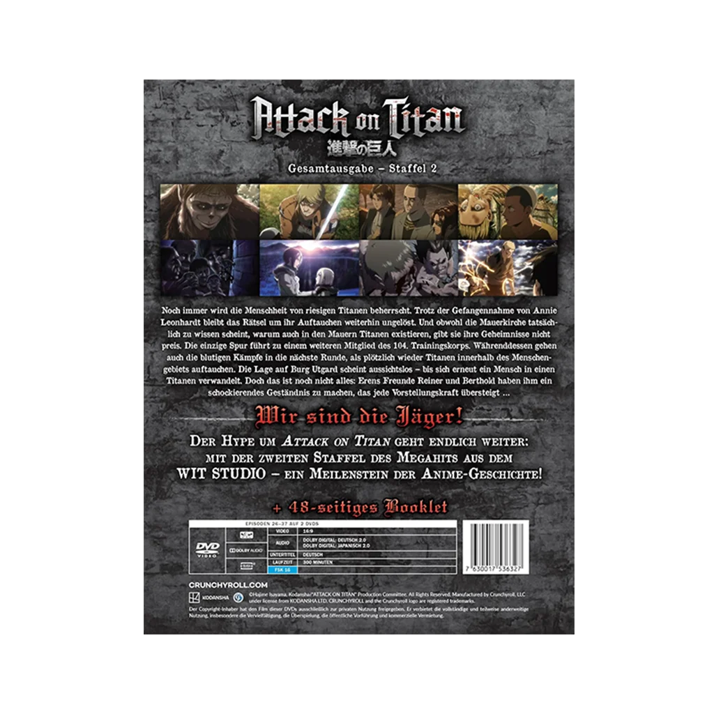 Attack on Titan - Staffel 2 - Gesamtausgabe - Limited Edition im Steelbook (DVD)